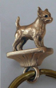 Smooth Chihuahua Solid Bronze Mini Sculpture Keychain