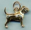 14K Gold Bloodhound Charm #1 for Charm Bracelet
