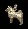 14K Gold Norwegian Elkhound Charm for Charm Bracelet