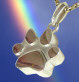 14K Gold or Sterling Silver Paw Charm with Enclosure for Ashes