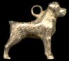 14K Gold Rottweiler Charm for Charm Bracelet