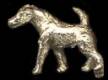 14K Gold Small Trotting Smooth Fox Terrier