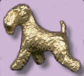 14K Gold Small Trotting Soft Coated Wheaten