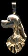 14K Gold Dog Jewelry Cocker Spaniel Head Side View