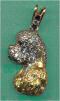 14K Gold Dog Jewelry Cocker Spaniel Head Pave with Diamonds