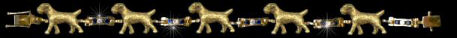 Border-Terrier-Jewelry--14K Gold Border Terrier Diamond and Gemstone Tennis Bracelet