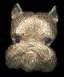 14K Gold Dog Jewelry Brussels Griffon Large Head with Sapphire Eyes