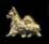 14K Gold Dog Jewelry Chihuahua  Long Coat Small Trotting 
