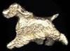 14K Gold Dog Jewelry English Springer Spaniel  Small Trotting Dog for Brooch or Necklace