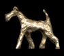 14K Gold Dog Jewelry Irish Terrier Small Trotting for Necklace or Brooch