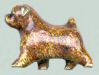 14K Gold Dog Jewelry Norolk Terrier Enamel Large Trotting for Pin or Pendant