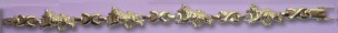 14K Gold or Sterling Silver Norwegian Elkhound X Link Bracelet