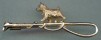 14K Gold Dog Jewelry Norwich Terrier on Riding Whip Pin