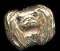 14K Gold Dog Jewelry Pekingese Small Peke Head with Sapphire Eyes for Pin or Pendant