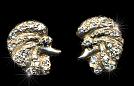 14K Gold Dog Jewelry Poodle Earrings Pave with Diamonds