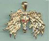 14K Gold Dog Jewelry Saluki "Hound from Hell" with Ruby Eyes