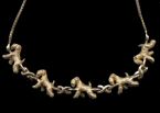14K Gold Dog Jewelry Soft Coated Wheaten Terrier Trotting Dogs Necklace 