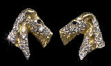 14K Gold Dog Jewelry Welsh Terrier Earrings Pave in Diamonds