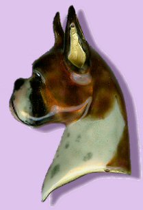 14K Gold or Sterling SIlver Large Boxer Head with Enamel Artwork