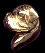 14K Gold Large Bullmastiff Head with Black Diamond Eye